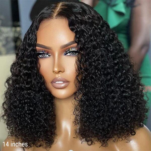 4x4/5x5inch Lace Closure Water Curly Bob Wigs Human Hair Wigs Under $99