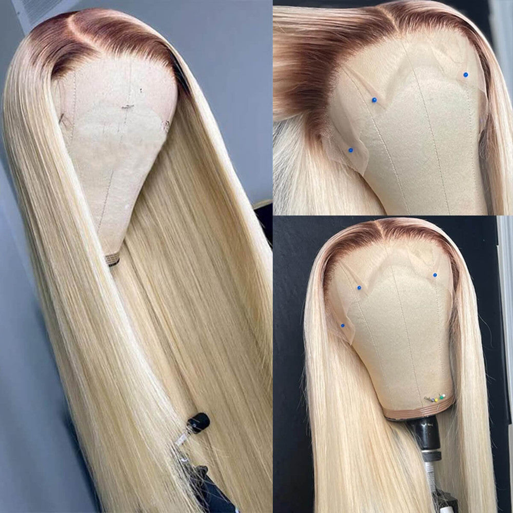 Ombre Blonde T4/613# Full Frontal Wig 13x4/13x6 Straight Lace Wig