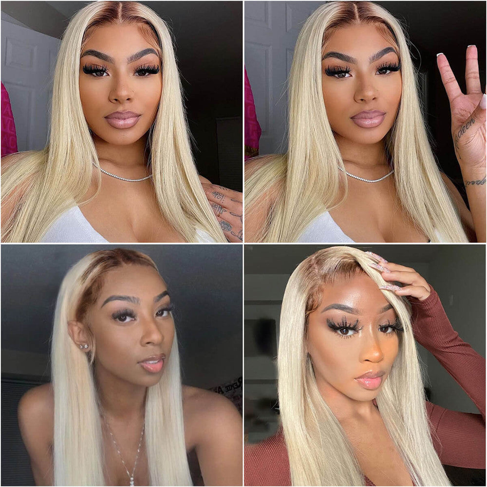 Ombre Blonde T4/613# Full Frontal Wig 13x4/13x6 Straight Lace Wig