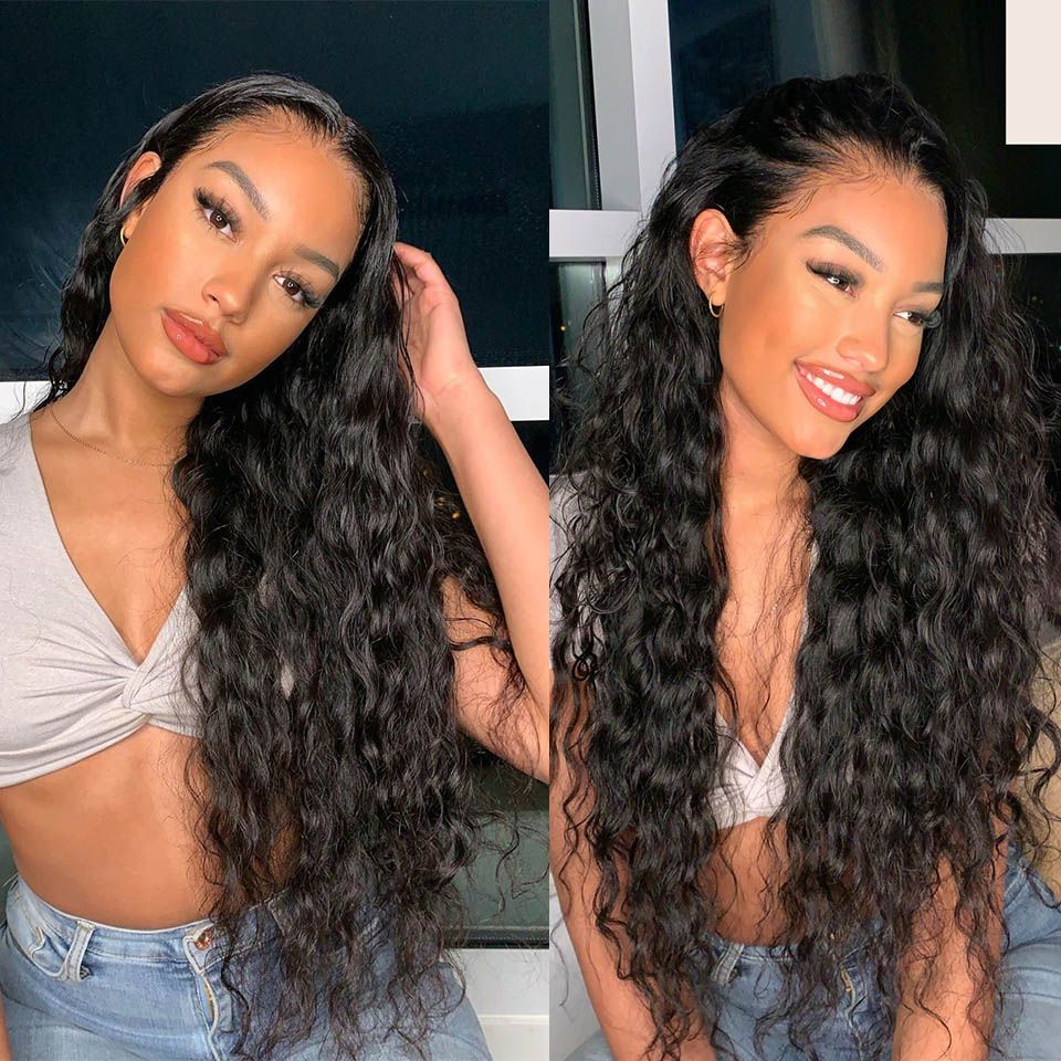 Swiss HD Lace Virgin Human Hair Loose Deep Wave 13x4 Lace Frontal Wig