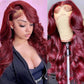Burg Color Lace Closure Wig Body Wave 4x4/5x5 Transparent Swiss Lace