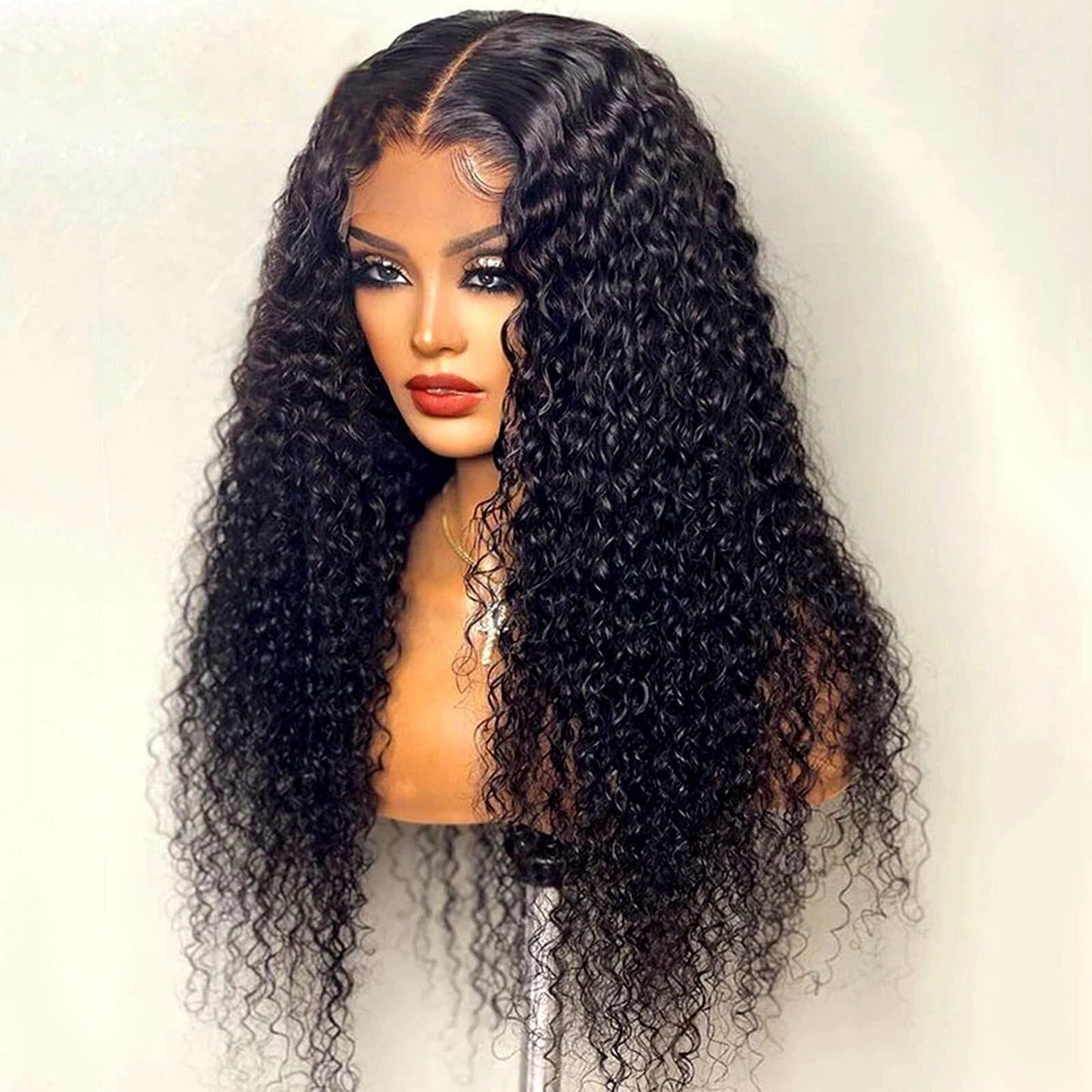 Skin Melt Real Swiss HD Lace Deep Curly Full Frontal Wig