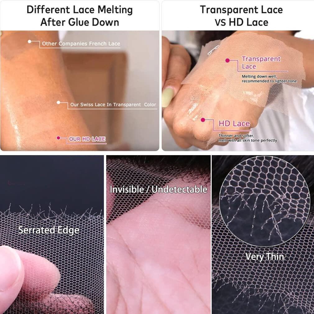 Invisible Hairline Water Wave 210% Density HD Lace Closure Wig