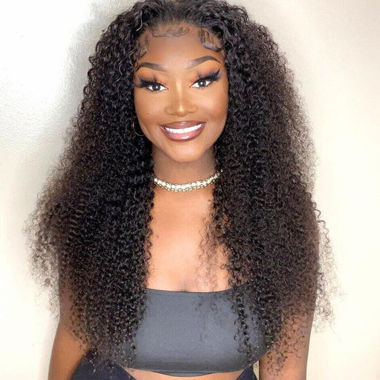 Quality Virgin Human Hair 5x5 Lace Closure Wig Jerry Curly Small Knots