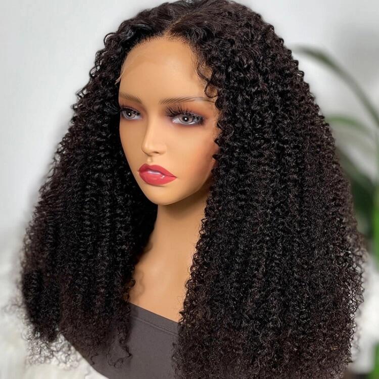 Quality Virgin Human Hair 5x5 Lace Closure Wig Jerry Curly Small Knots