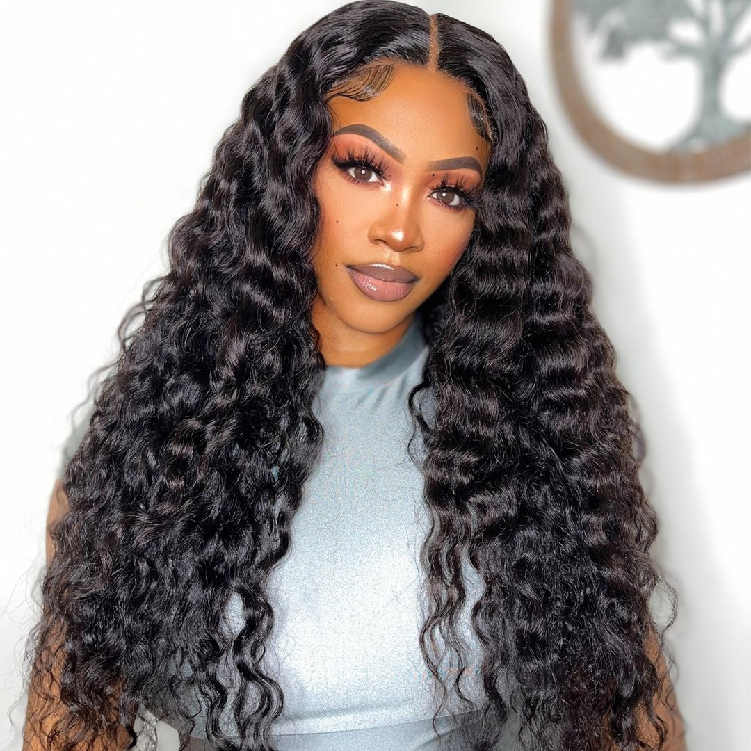 Free Shipping Loose Deep Wave Human Hair Wigs 13x4 Lace Frontal Wig