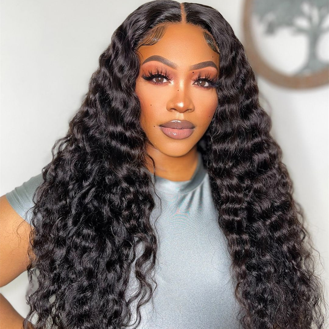 Free Shipping Loose Deep Wave Human Hair Wigs 13x4 Lace Frontal Wig