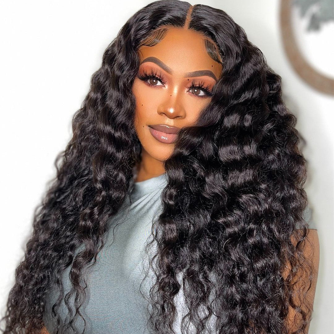 Free Shipping Loose Deep Wave Human Hair Wigs 13x4 Lace Frontal Wig