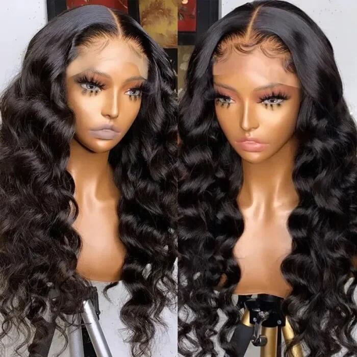 Easy Install Real Affordable Transparent Lace Closure Wig Human Hair Loose Wave