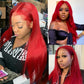 Pre Colored Red Hair Full Frontal Wig 13x4/13x6 Straight Lace Wig