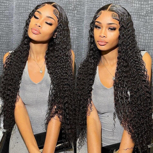 5x5 Transparent Lace Closure Wig Water Wave Human Hair Wig