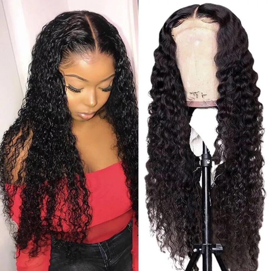 5x5 Transparent Lace Closure Wig Water Wave Human Hair Wig