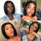 Straight 4x4 Bob Wig Middle Parted 5x5 Lace Closure Wig Beginner Friendly