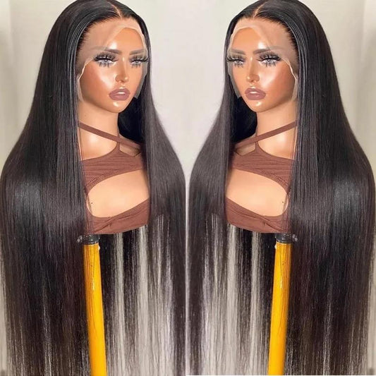 Transparent Swiss Lace 13x4 Lace Frontal Wig Straight Human Hair Wig