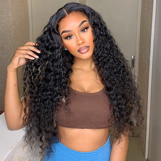 Real Swiss HD Lace Water Wave 13x4 Lace Frontal Wig Luxury Hair Wigs