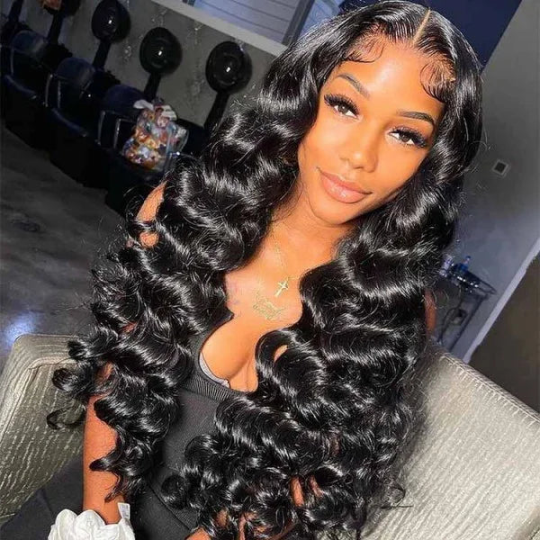 Loose Curl Wigs Lace Frontal Wig Wand Curls Wig Loose Wave Wigs Human Hair