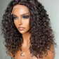 Loose Curl 200% Density Human Hair Wigs 13x4 Transparent Swiss Lace Front Wig