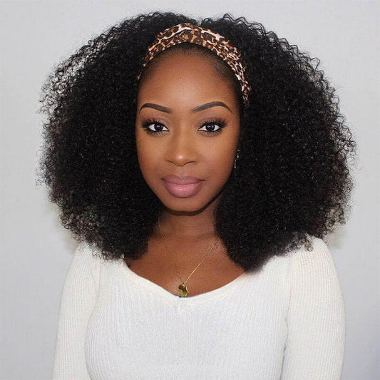 Afro Kinky Curl Affordable Headband Wig Glueless Wigs