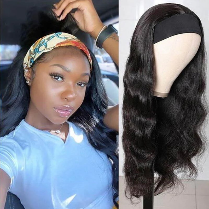 Body Wave Headband Wig Affordable High Density Human Hair
