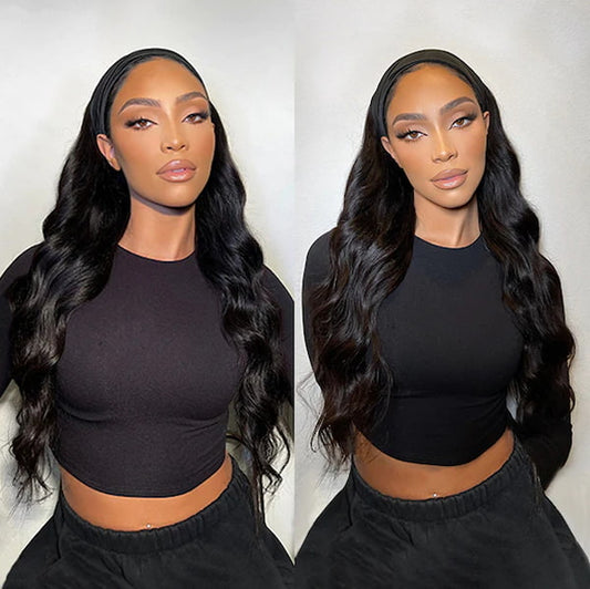 Body Wave Headband Wig Affordable High Density Human Hair