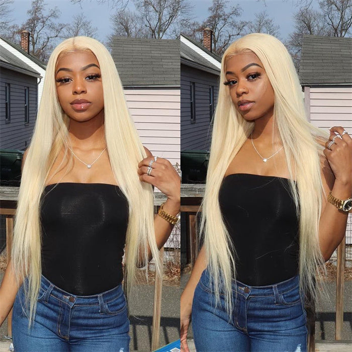 Top Sale Blonde Color 13x4 Lace Frontal Wig Straight Human Hair Wig