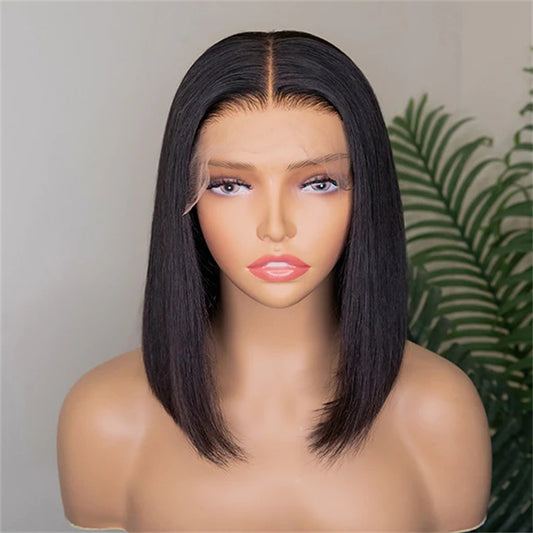 Classic Style Bob Straight 13x4 Lace Front Wig 180% Density Short Wigs