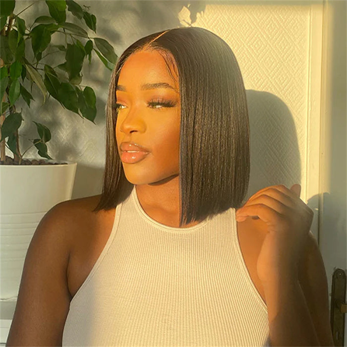 Classic Style Bob Straight 13x4 Lace Front Wig 180% Density Short Wigs