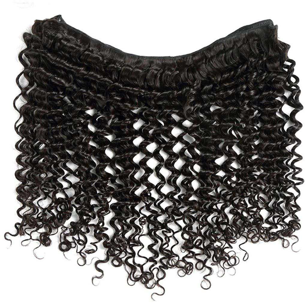 Unprocessed Virgin Hair 3 Bundles Deep Wave with Transparent/HD Lace Frontal