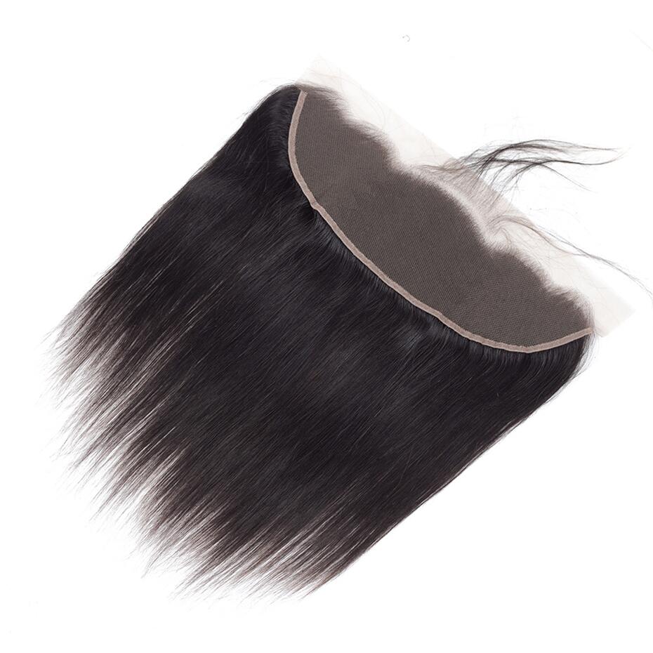 Silky Straight Virgin Hair 3 Bundles with 13x4 Transparent/HD Lace Frontal
