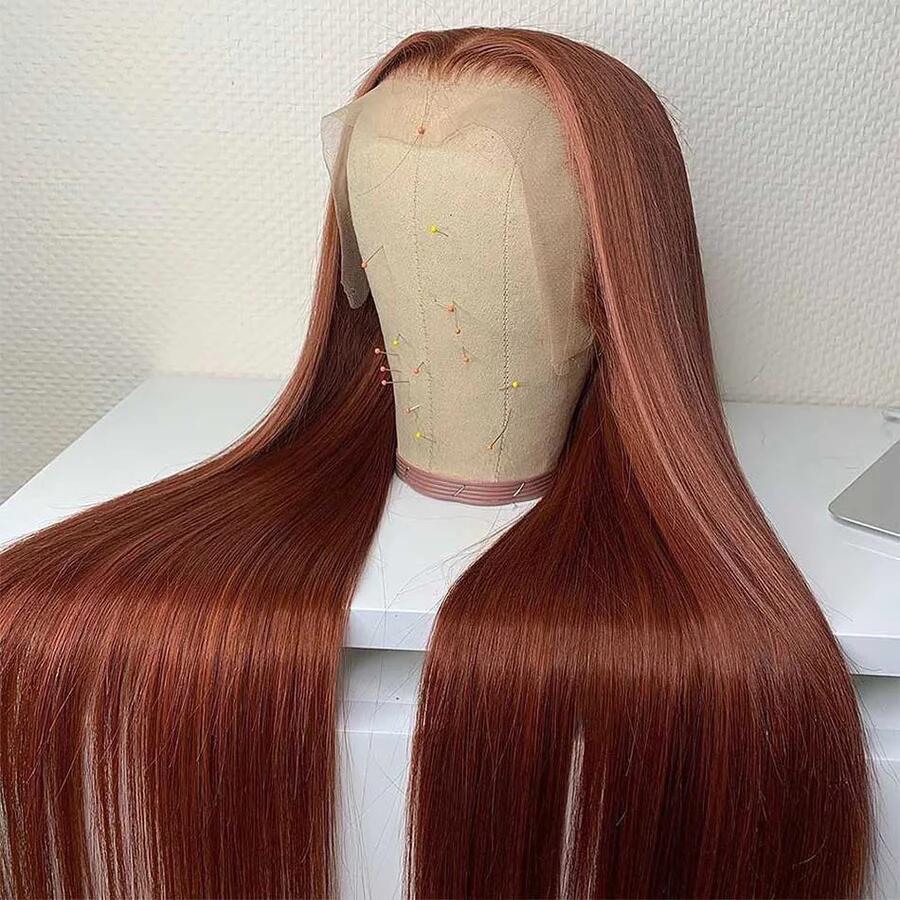 Luxury Chocolate Brown Straight Glueless Wig 13x4 Lace Front Wig/4x4 Closure Wig