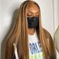 Ombre Highlight Brown 4x4/5x5 Lace Closure Wig Straight Pre Colored Wig
