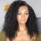Kinky Curly Transparent Swiss Lace Wig 13x4 Front Lace Wig Human Hair