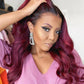 Ombre 99J Color Wig Body Wave 13x6 Lace Front Wig For Women