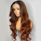 Ombre Brown HD 13x4 Lace Front Wig Glueless Wig Body Wave