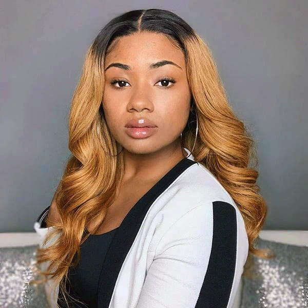 Ombre Brown 13x4 Lace Frontal Wig Body Wave Glueless Wig