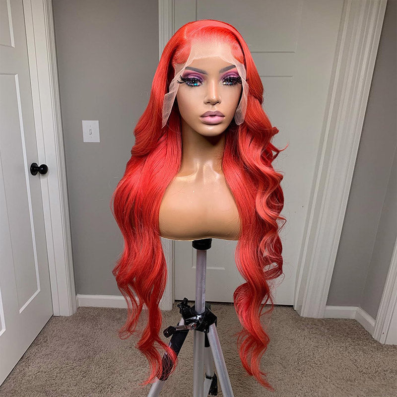 Hot Sale Persimmon Color 13x4 Lace Frontal Wig Loose Wave Lace Wigs