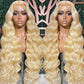 Blonde Color 613#  Body Wave 13x4 Lace Front Wig Transparent Lace