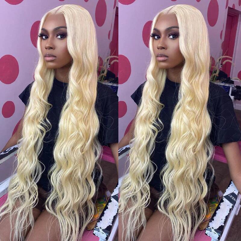 Blonde Color 613#  Body Wave 13x4 Lace Front Wig Transparent Lace