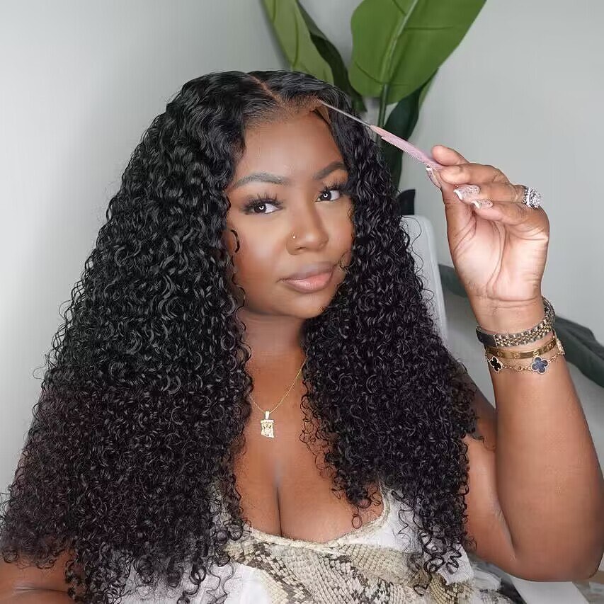 Brazilian Curly 13X4/13X6 Full Frontal Wig Transparent Virgin Human Hair