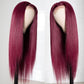 Burgundy Color 4x4/5x5 Lace Closure Wig Transparent Lace Straight Hair