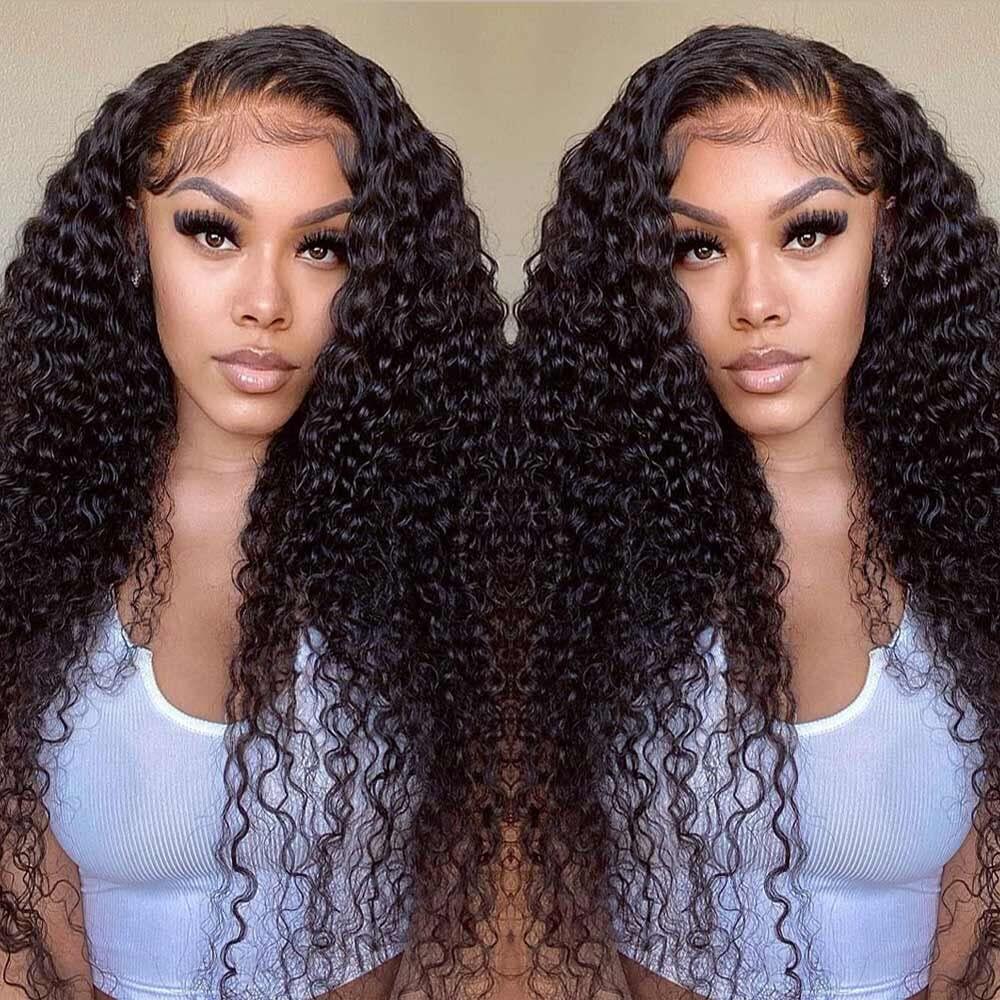 Skin Melt Real Swiss HD Lace Deep Curly Full Frontal Wig