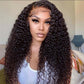 Pre Plucked Natural Hairline Deep Curly Transparent Lace Closure Wig