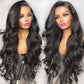 Invisible Lace Skin Melted HD Lace Frontal Wig Middle Parted Natural Wavy Hair