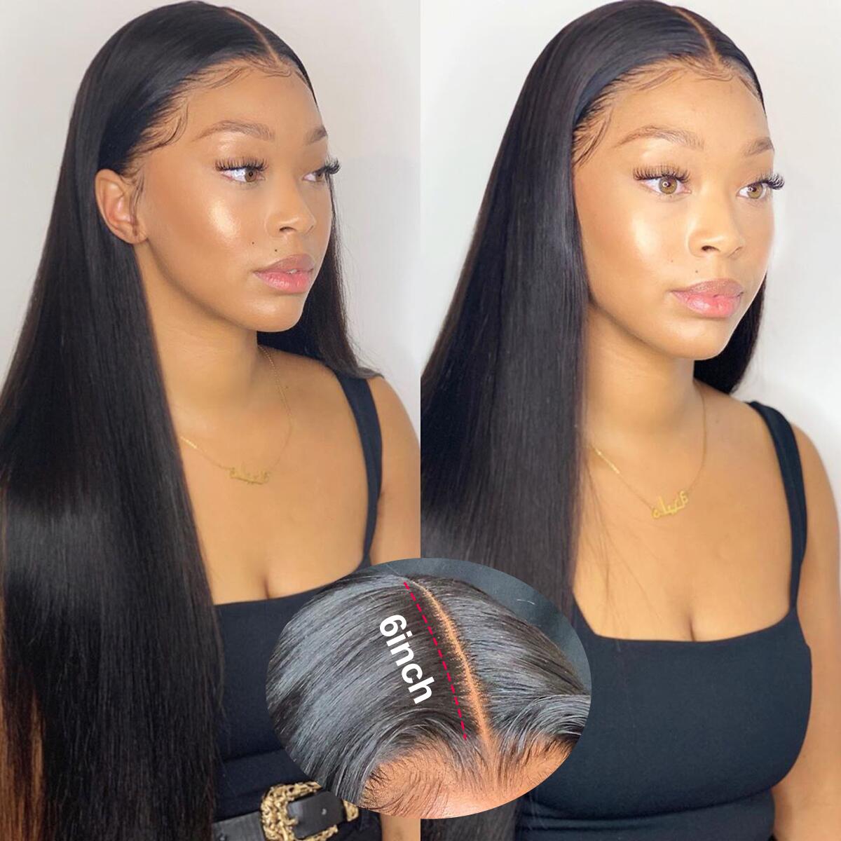 Skin Melt HD Lace Wig 13x6 Human Hair Wigs Pre Plucked Hairline Straight Hair