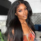 Italian Yaki 4x4 Lace Closure Wig Kinky Straight Hair Lace Wigs