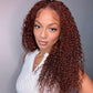 Reddish Brown Color 4x4/5x5 Lace Closure Wig Kinky Curly Hair Wigs