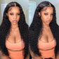 200% Density Real Swiss HD Lace Closure Wig Kinky Curly Lace Wigs