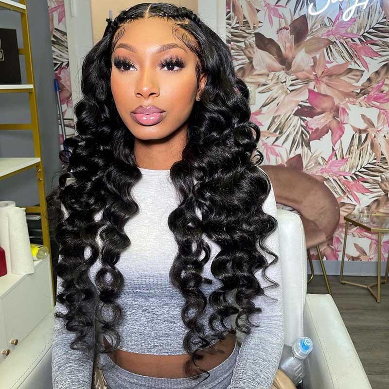 Easy Install Real Affordable Transparent Lace Closure Wig Human Hair Loose Wave