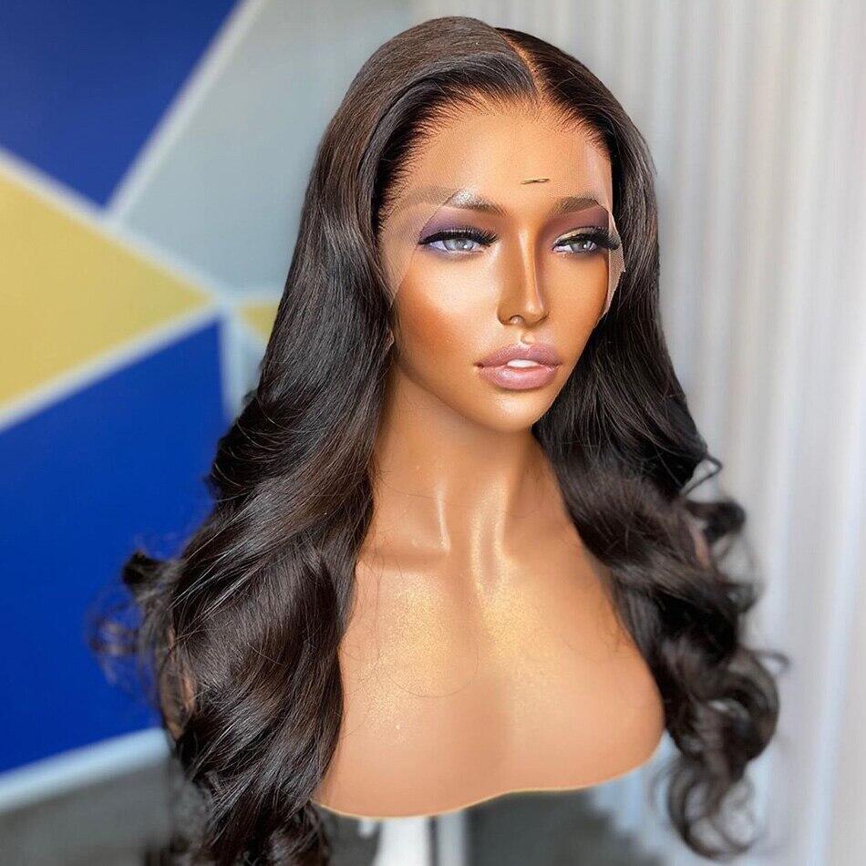 13x6 Lace Frontal Wig Natural Wavy Deep Parting Human Hair