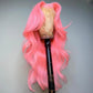 Body Wave Pink Color 13x4 Lace Frontal Wig Affordable 5x5 Lace Closure Wig